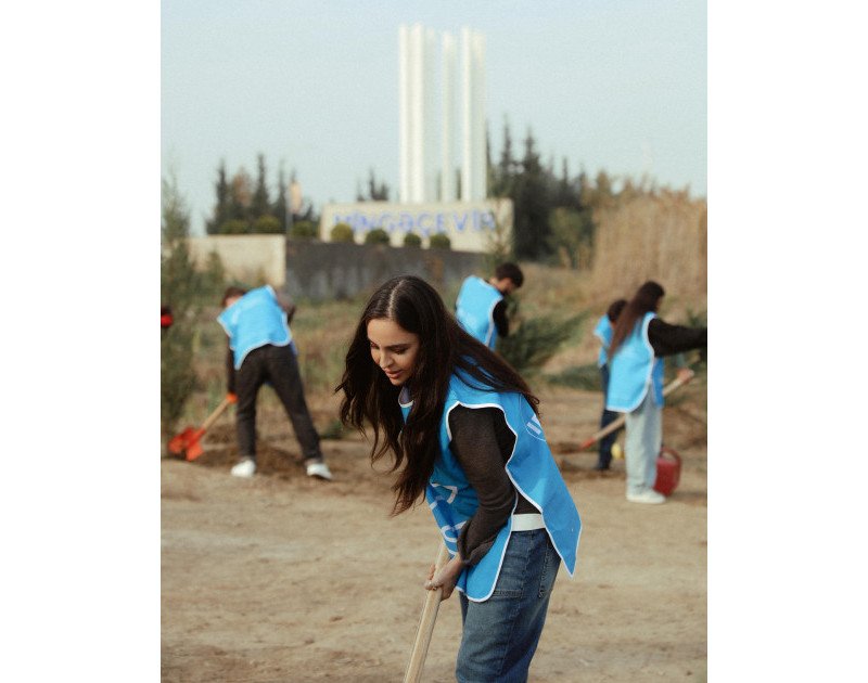 Leyla Əliyeva Mingəçevirdə ekoloji aksiyalarda iştirak edib Leyla Əliyeva Mingəçevirdə ekoloji aksiyalarda iştirak edib