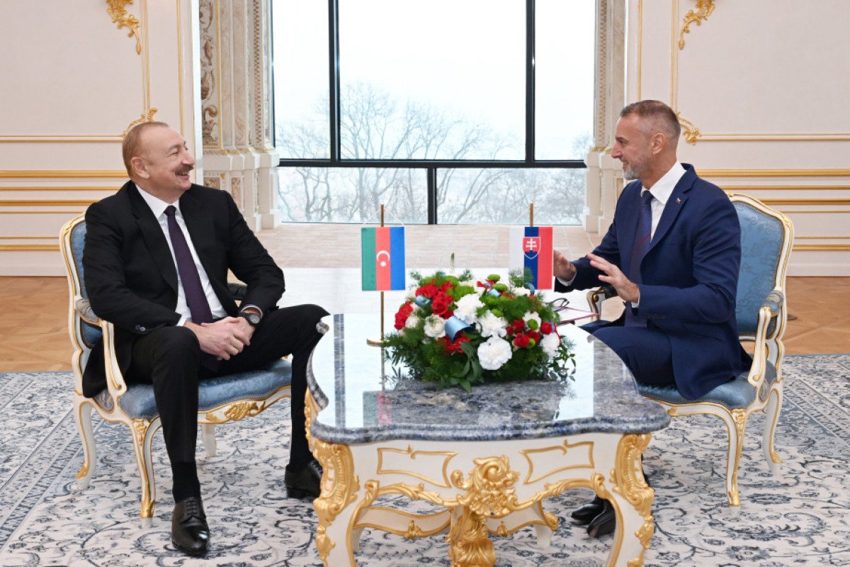 Prezident İlham Əliyevin Slovakiya Milli Şurasının sədri ilə təkbətək və geniş tərkibdə görüşləri olub