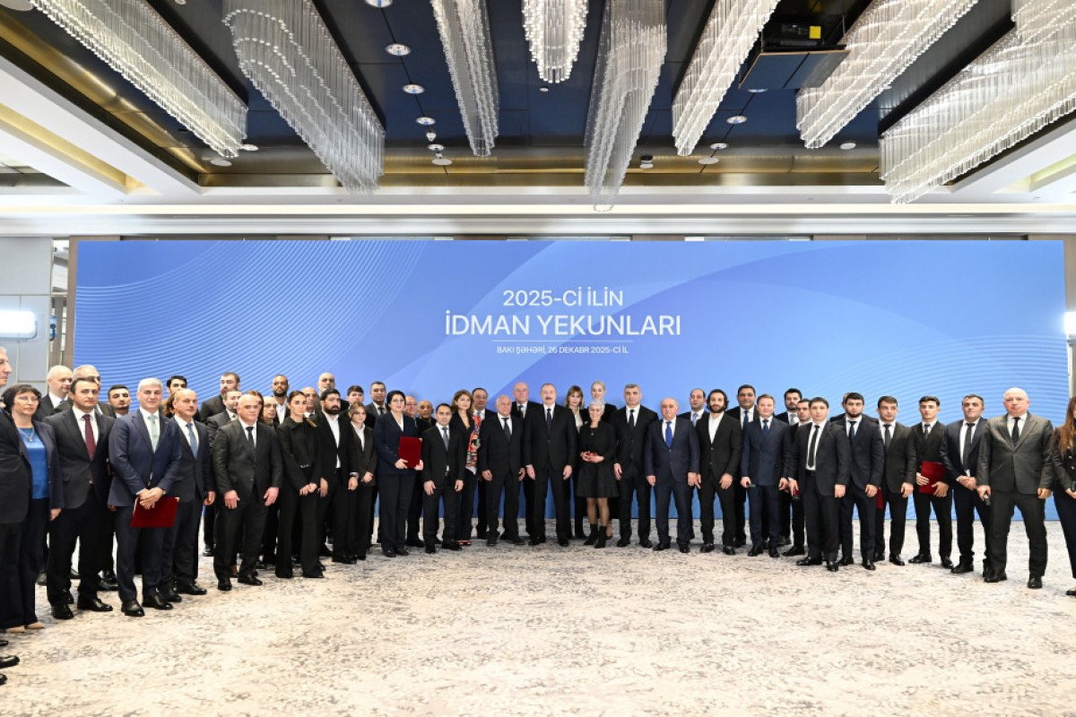 Prezident İlham Əliyev 2025-ci ilin idman yekunlarına həsr olunan mərasimdə iştirak edib