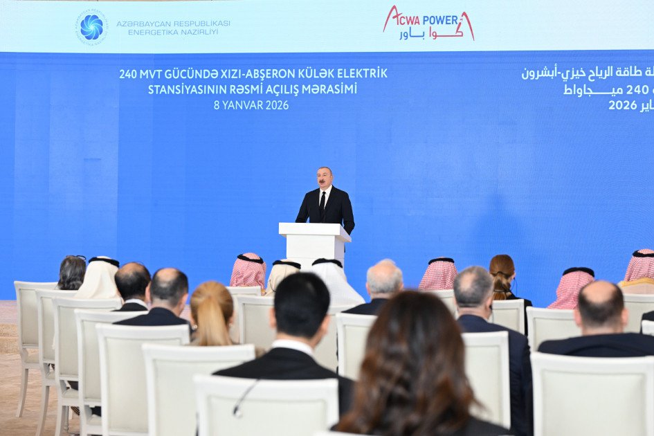 Bakıda “Xızı-Abşeron” Külək Elektrik Stansiyasının rəsmi açılış mərasimi keçirilib, Prezident çıxış edib Bakıda “Xızı-Abşeron” Külək Elektrik Stansiyasının rəsmi açılış mərasimi keçirilib, Prezident çıxış edib