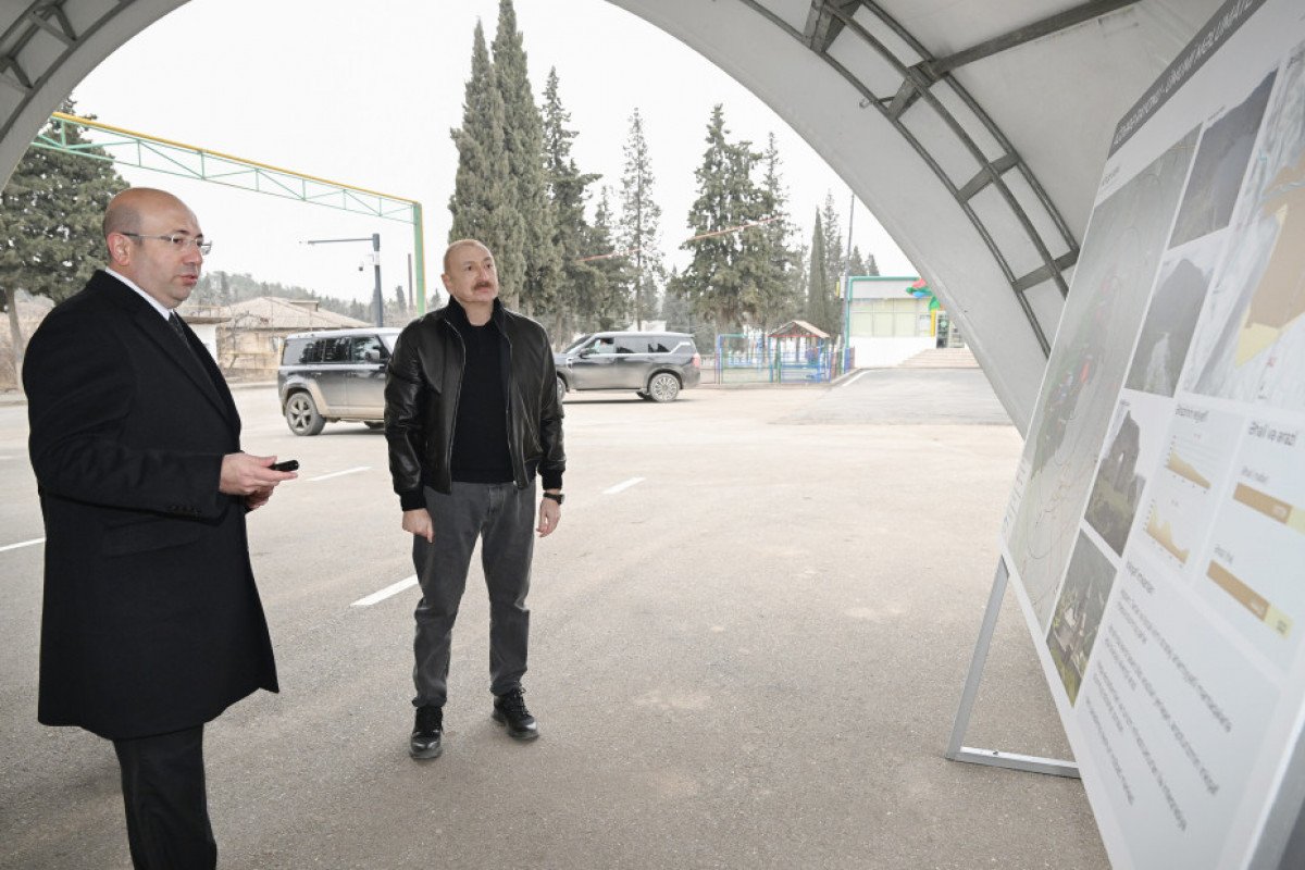 Prezident İlham Əliyev Ağdərə şəhərinin Baş planı ilə tanış olub