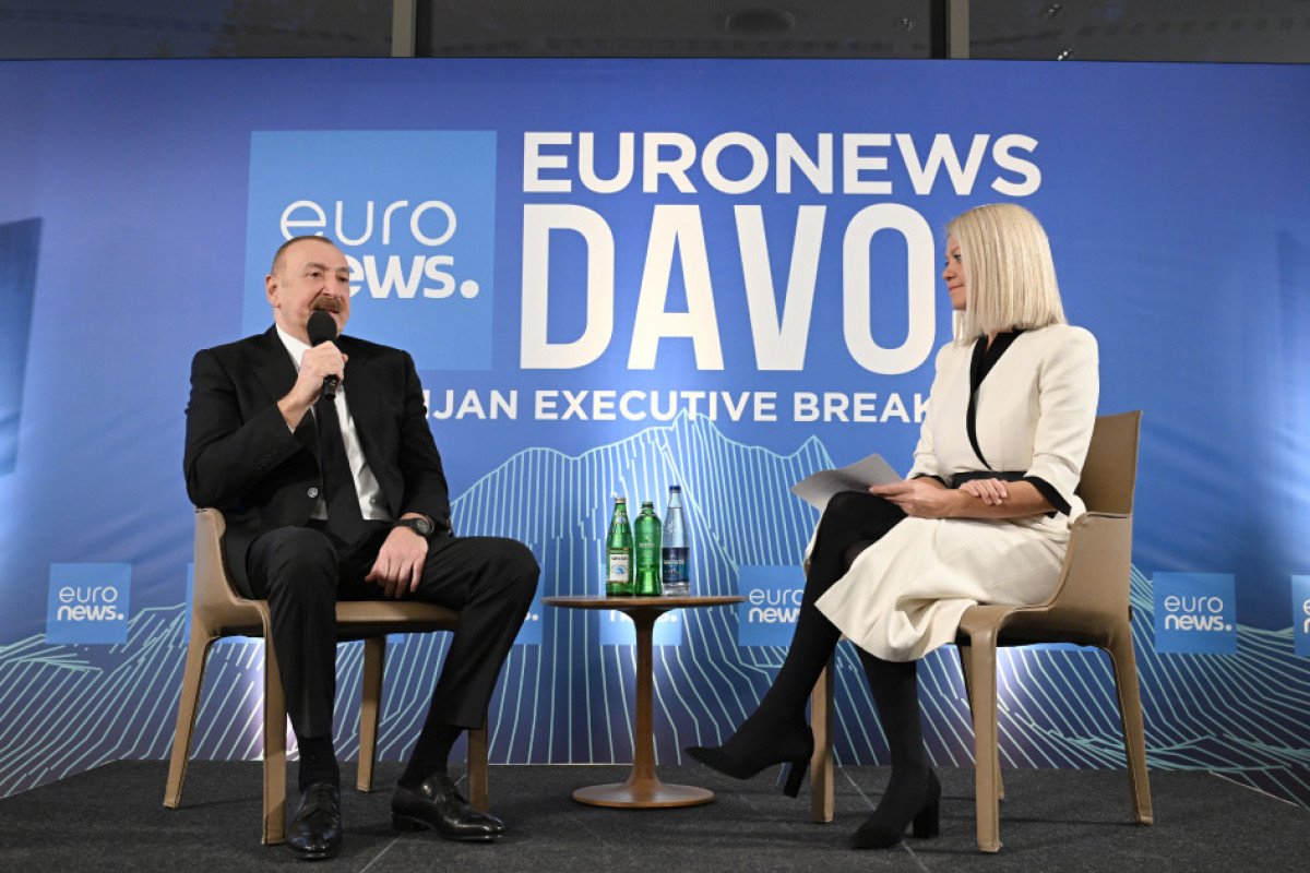 Prezident İlham Əliyev Davosda “Euronews”a müsahibə verib
