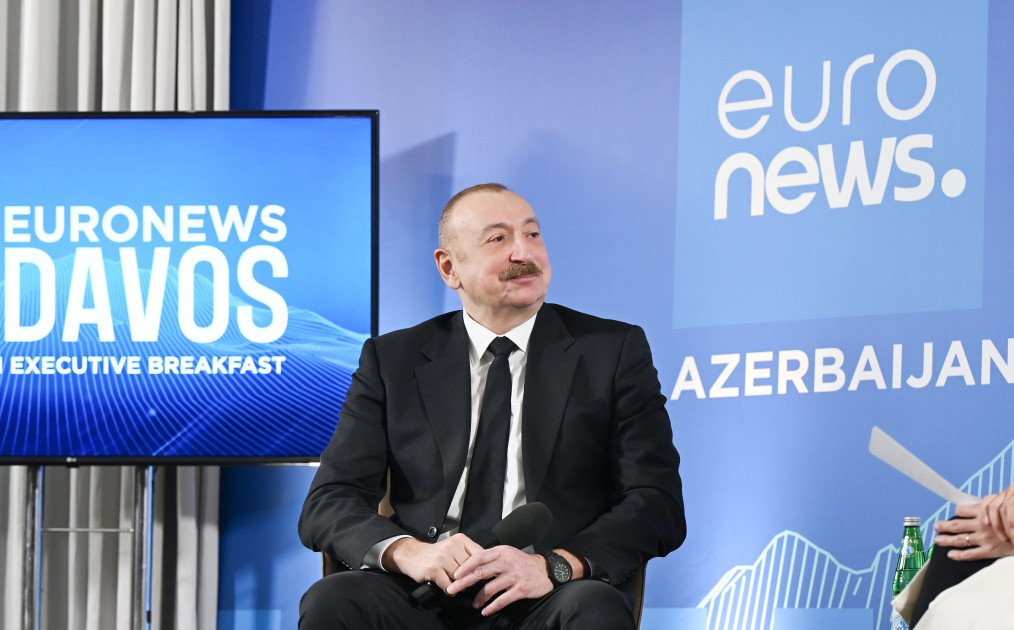 Prezident İlham Əliyev Davosda “Euronews”a müsahibə verib Prezident İlham Əliyev Davosda “Euronews”a müsahibə verib