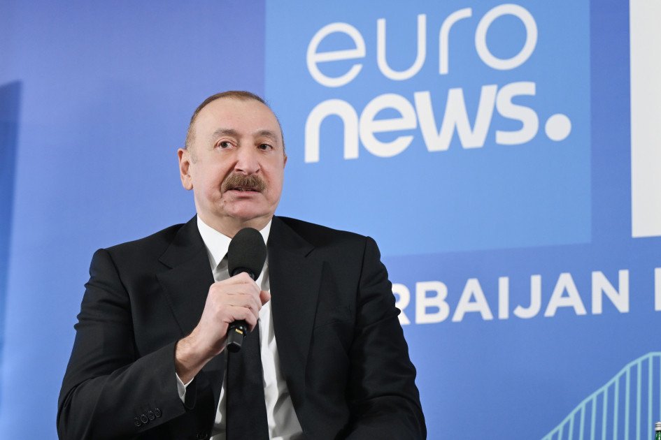 Prezident İlham Əliyev Davosda “Euronews”a müsahibə verib Prezident İlham Əliyev Davosda “Euronews”a müsahibə verib