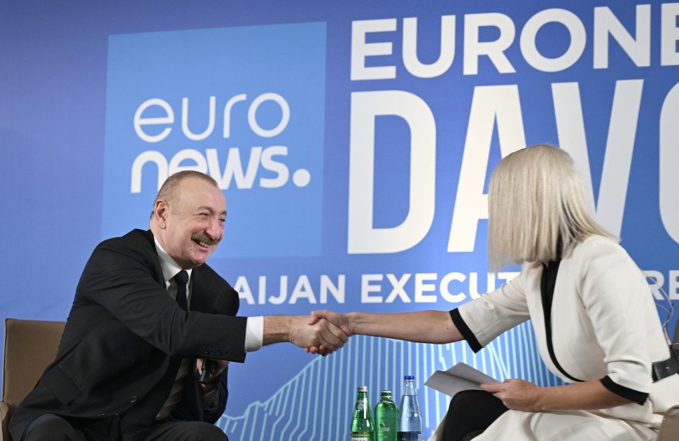 Prezident İlham Əliyev Davosda “Euronews”a müsahibə verib Prezident İlham Əliyev Davosda “Euronews”a müsahibə verib