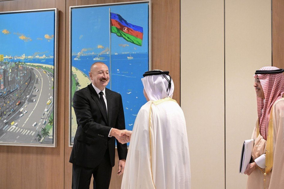 Prezident Ərəb Koordinasiya Qrupuna daxil olan üzv qurumların rəhbər şəxslərini qəbul edib