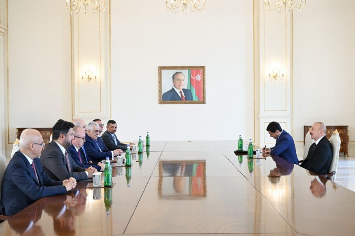Prezident İlham Əliyev Türkiyə Böyük Millət Məclisinin sədrini qəbul edib